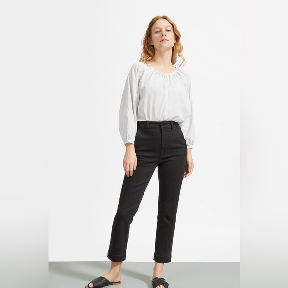 Everlane Denim - Nwt Everlane The Slim Leg Crop Pants, Washed Black, 16
